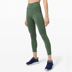 Lululemon INVIGORATE HIGH-RISE TIGHT 25", Algae Green, Size 6